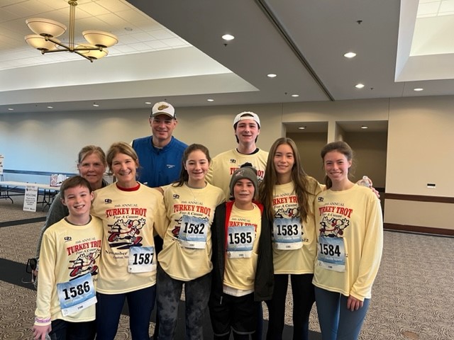 Julia ODonnell and Family at 2022 Turkey Trot